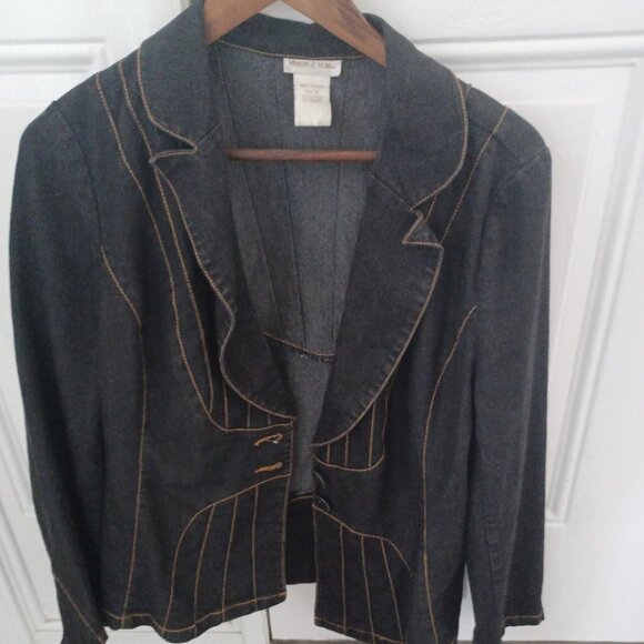 Monroe & Main Black Jean Jacket - Picture 1 of 6